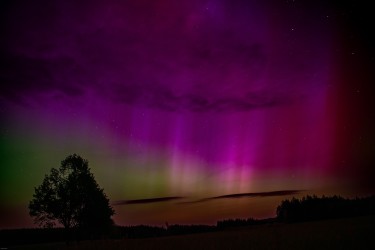 Polární záře - Aurora borealis okolí Elada